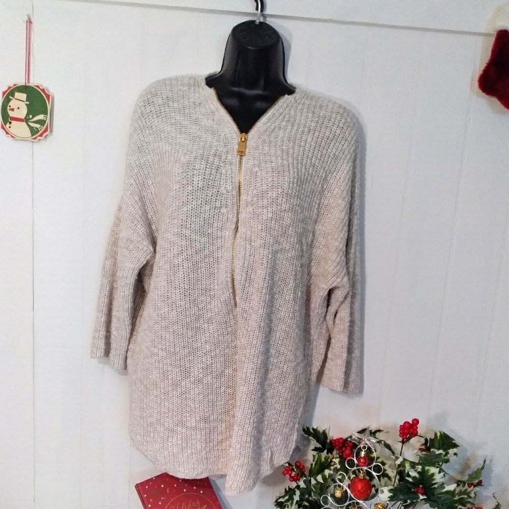 ABS by Allen Schwartz Zip Up Sweater
